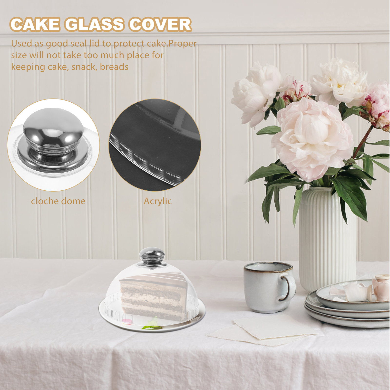 Cloche à gâteau ronde en acryl - Plastic Dome Clear avis et prix