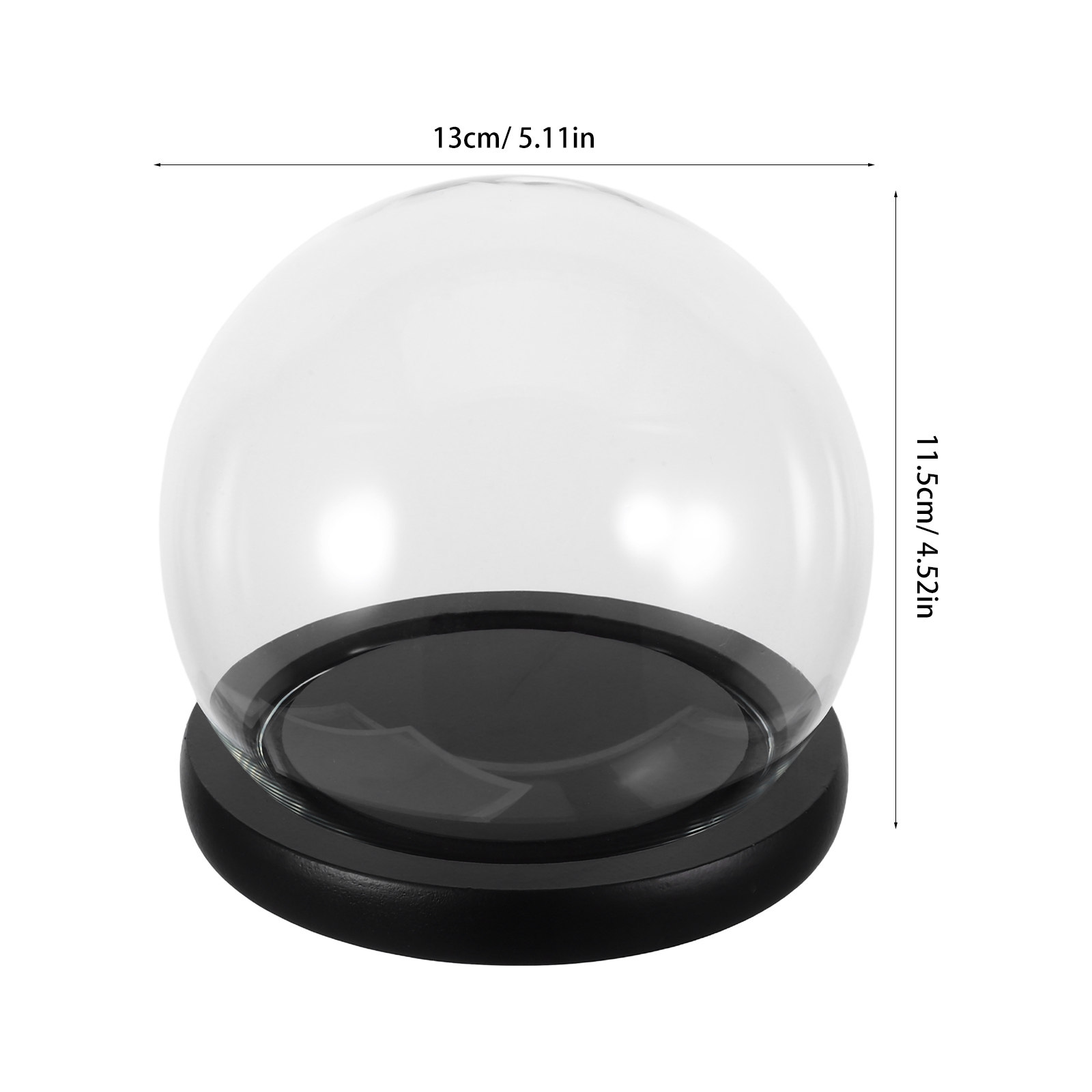 Cloche en verre avec base en b - Plastic Dome Clear avis et prix