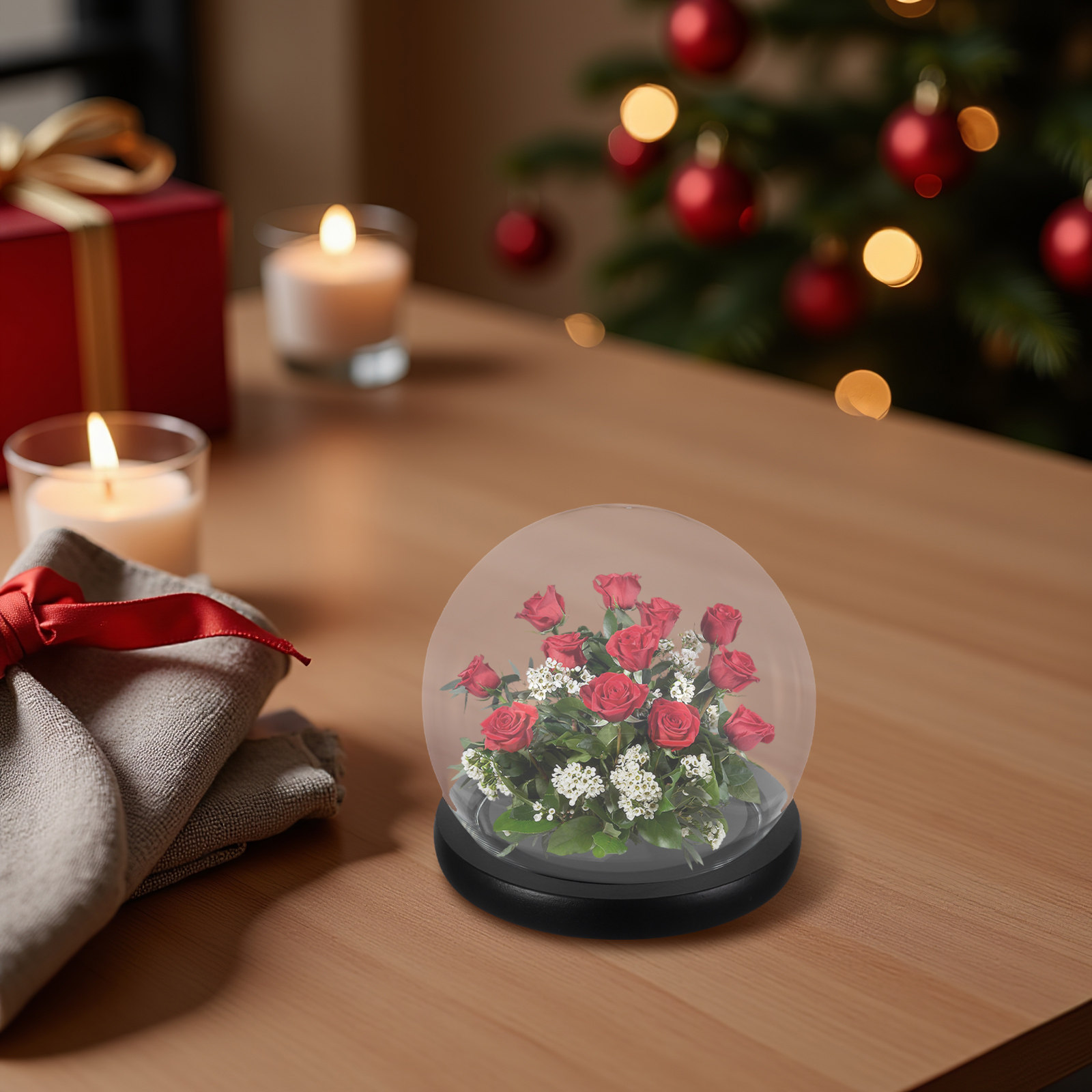 Cloche en verre avec base en b - Plastic Dome Clear avis et prix