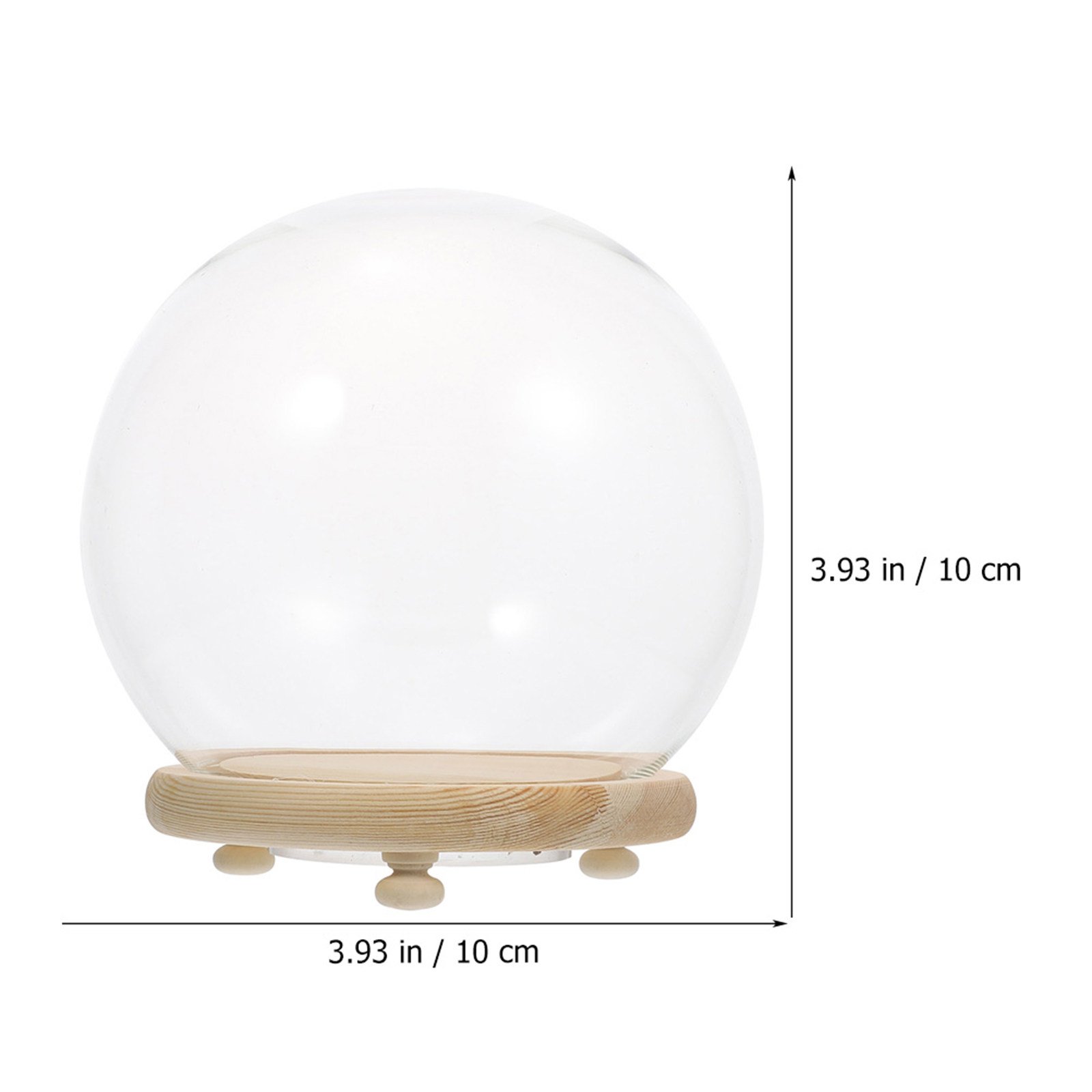 Cloche en verre avec base en b - Plastic Dome Clear avis et prix